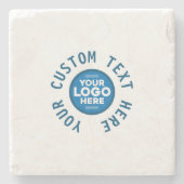  met Jouw tekst of Logo hier Stenen Onderzetter (Voorkant)