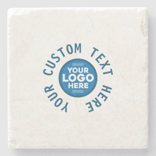  met Jouw tekst of Logo hier Stenen Onderzetter (Voorkant)