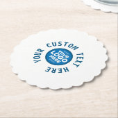  met Jouw tekst of Logo Hier Stone Ca Kartonnen Onderzetters (Gekanteld)