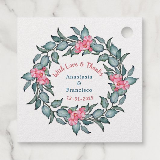 Met Jubileum van liefde en Bedankt Bedankjes Labels (Achterkant)