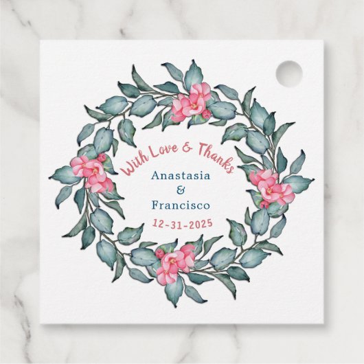 Met Jubileum van liefde en Bedankt Bedankjes Labels (Achterkant)