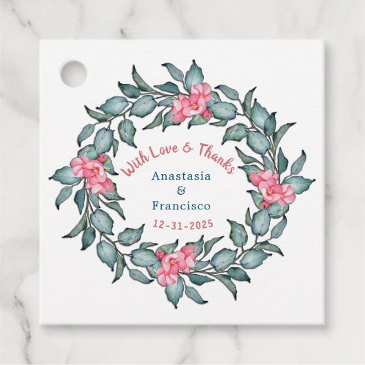 Met Jubileum van liefde en Bedankt Bedankjes Labels (Voorkant)