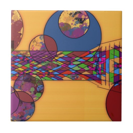 met juwelen beklede horizon tegeltje (Voorkant)