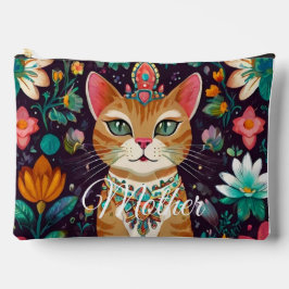 Met juwelen gekroonde kat print knip en naai tas