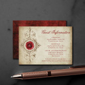 met juwelen getooid Roos |  Crimson Grunge Gasteng Informatiekaartje