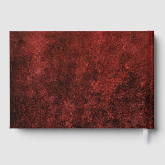 met juwelen getooid Roos |  Crimson Red Gem Grunge Gastenboek (Achterkant)