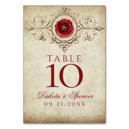 met juwelen getooid Roos | Crimson Red Gem Grunge Kaart