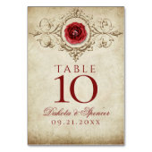 met juwelen getooid Roos | Crimson Red Gem Grunge Kaart (Achterkant)