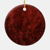 met juwelen getooid Roos | Crimson Red Gem Grunge Keramisch Ornament (Achterkant)