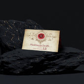 met juwelen getooid Roos |  Crimson Red Gem Grunge Plaatskaartje