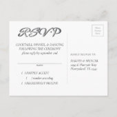 met juwelen getooid Roos |  Crimson Red Gem Grunge Uitnodiging Briefkaart (Achterkant)