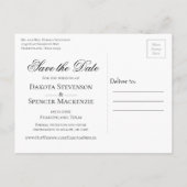 met juwelen getooid Roos |  Crimson Red Save the D Aankondigingskaart (Achterkant)