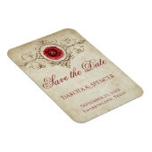 met juwelen getooid Roos | Crimson Red Save the D Magneet (Rechterzijde)