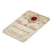met juwelen getooid Roos | Crimson Red Save the D Magneet (Linkerzijde)