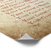 met juwelen getooid Roos | Grunge Crimson Red Zit Poster (Hoek)