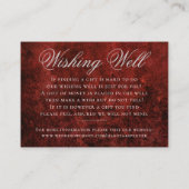 met juwelen getooid Roos |  Grunge Crimson Wishing Informatiekaartje (Achterkant)