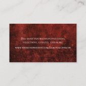 met juwelen getooid Roos |  website Grunge Crimson Informatiekaartje (Achterkant)