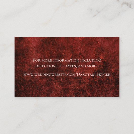 met juwelen getooid Roos |  website Grunge Crimson Informatiekaartje (Achterkant)