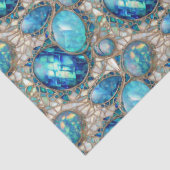 Met juwelen versierd Abalone Decoupage Tissue Tissuepapier (Detail)