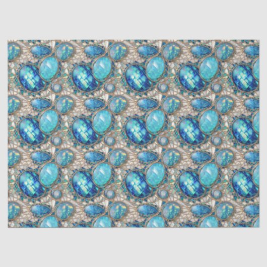Met juwelen versierd Abalone Decoupage Tissue Tissuepapier (Voorkant)