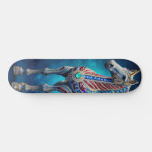 Met juwelen versierde eenhoorn persoonlijk skateboard (Horizontaal)