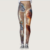 met juwelen versierde kat leggings (Voorkant)
