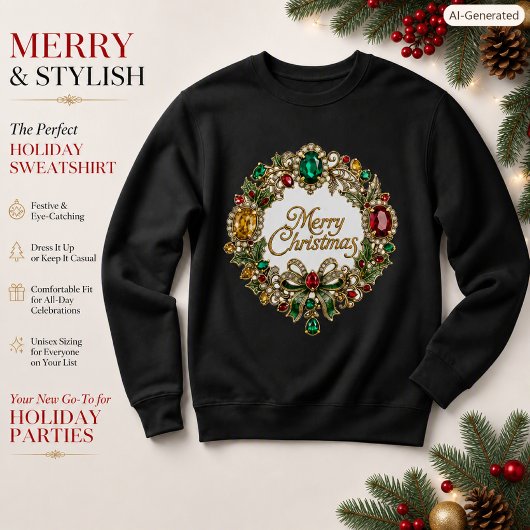 Met juwelen versierde kerstkrans Luxe edelsteen Ho Trui