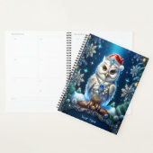Met juwelen versierde uil met kerstmuts planner (Display)