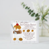 Met karamel beklede ijskap kaart (Staand voorkant)