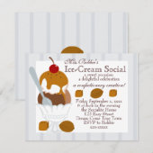 Met karamel beklede ijskap kaart (Voorkant / Achterkant)