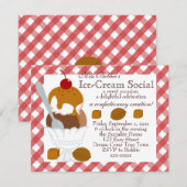 Met karamel beklede ijskap kaart (Voorkant / Achterkant)