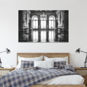 met kasteel bekleed canvas afdruk (Insitu (Slaapkamer))