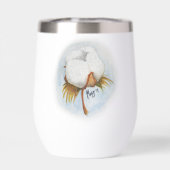 met katoenbolletjes geïsoleerde trommel (Achterkant)