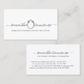 Met keramisch aardewerk vervaardigd porseleinen kl visitekaartje (Voorkant / Achterkant)