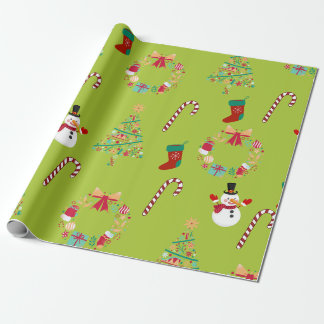 met kerst cadeaupapier