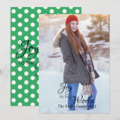  met kerst en groene polaire dot terug feestdagenkaart (Voorkant / Achterkant)