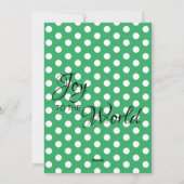  met kerst en groene polaire dot terug feestdagenkaart (Achterkant)