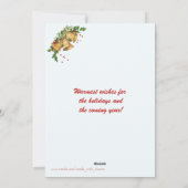 Met kerst gedecormeerde renrenniersneeuwflAT Feestdagenkaart (Achterkant)