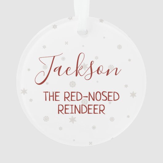 Met kerst gekruiste rendieren met sneeuwvlokken en ornament (achterkant)