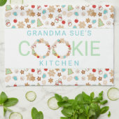 Met kerst gepatterde oma's Cookie Kitchen Theedoek (Gevouwen)