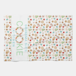 Met kerst gepatterde oma's Cookie Kitchen Theedoek