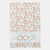 Met kerst gepatterde oma's Cookie Kitchen Theedoek (Verticaal)