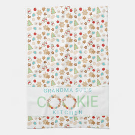 Met kerst gepatterde oma's Cookie Kitchen Theedoek