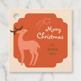 Met kerst trotse rendier CC1251 Retro SVG Bedankjes Labels