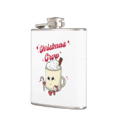 met kerstbemanning omwikkelde kolf heupfles (Links)
