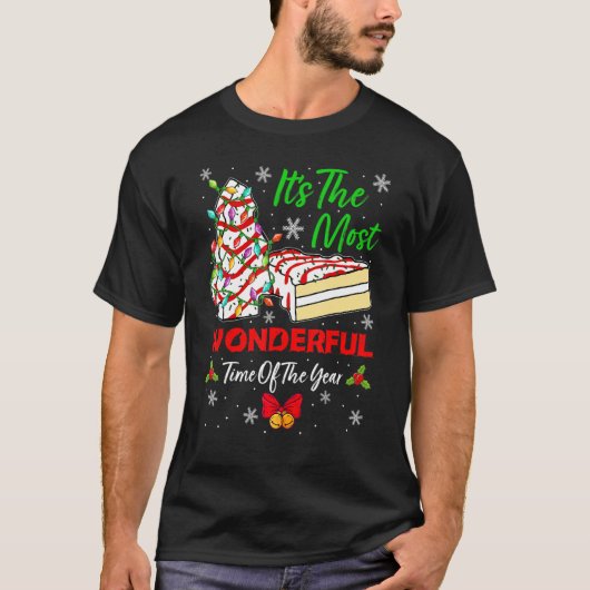 Met kerstboomkappen met Feestdagen met kerstbomen T-shirt (Voorkant)