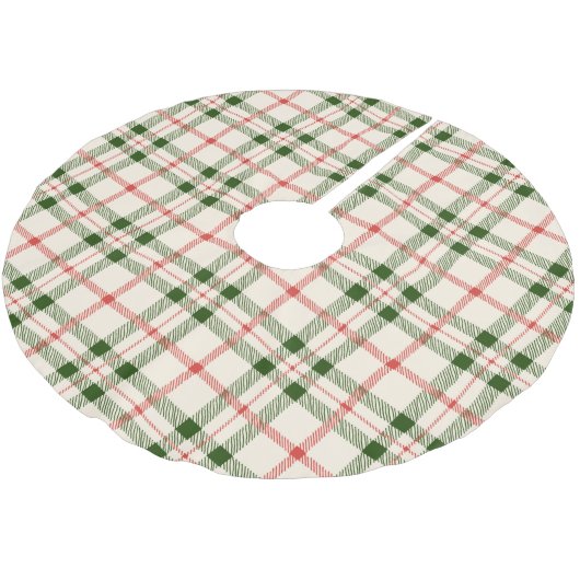 met kerstbosgroen rood witte vlecht kerstboom rok (Gekanteld)