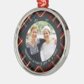 Met kerstcadeaufotogeluk ben je vrienden metalen ornament (Links)