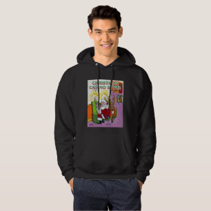 Met kerstcadeautjes met zwarte haarstaart hoodie