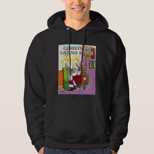 Met kerstcadeautjes met zwarte haarstaart hoodie (Voorkant)